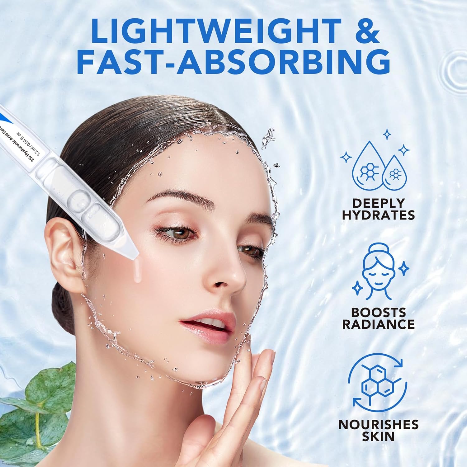 60-Count Single Use Hyaluronic Acid Serum Tubes 3% Moisturizer for Face Acne Scars - Image 5