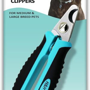 H&H Pets Nail Clippers Series - for Cats and Dogs - Razor Sharp Blades Sturdy Non Slip Handles - Dog Accessories Professional at Home Grooming - Stainless Steel - Dog Nail Trimmers - M (Sm-M Dogs)
