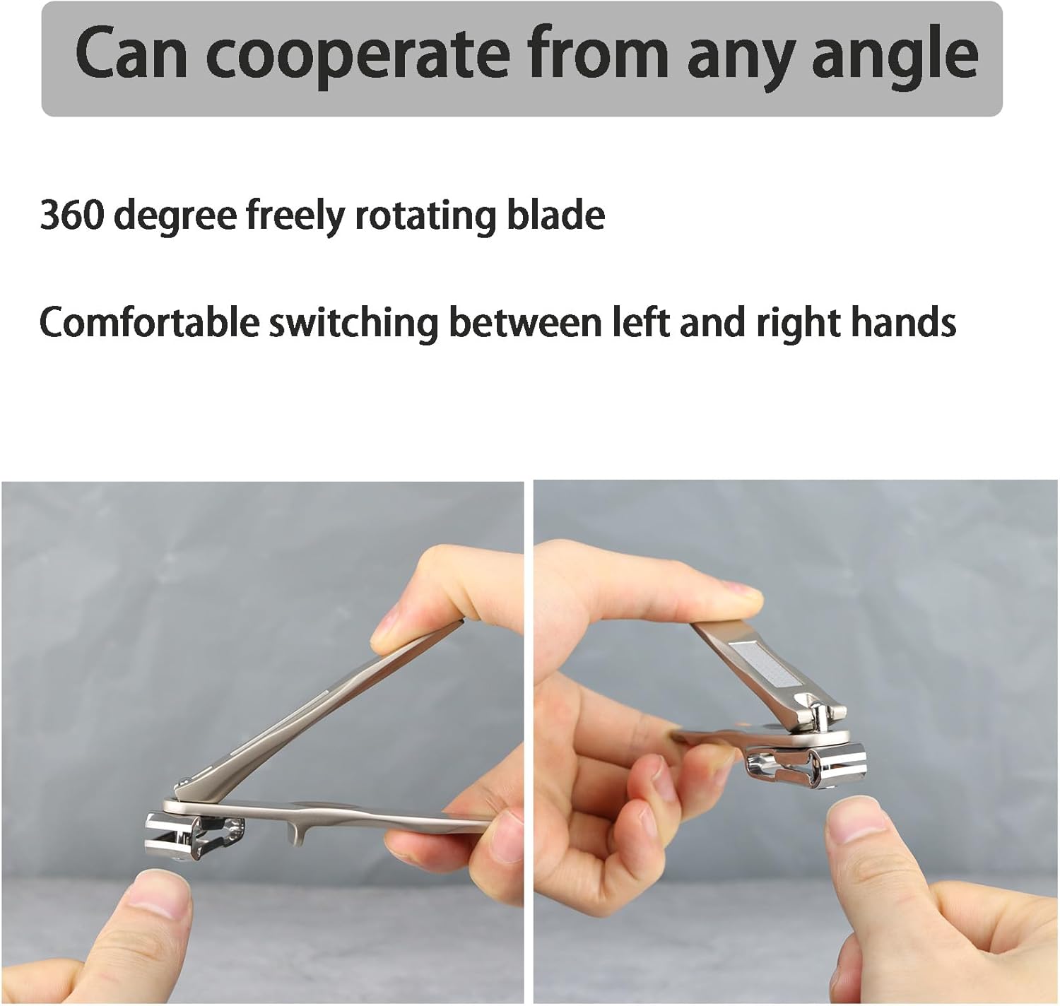 360° Rotating Toenail Clippers, Long Handle, Ergonomic Grip, Adult & Senior Use - Image 5