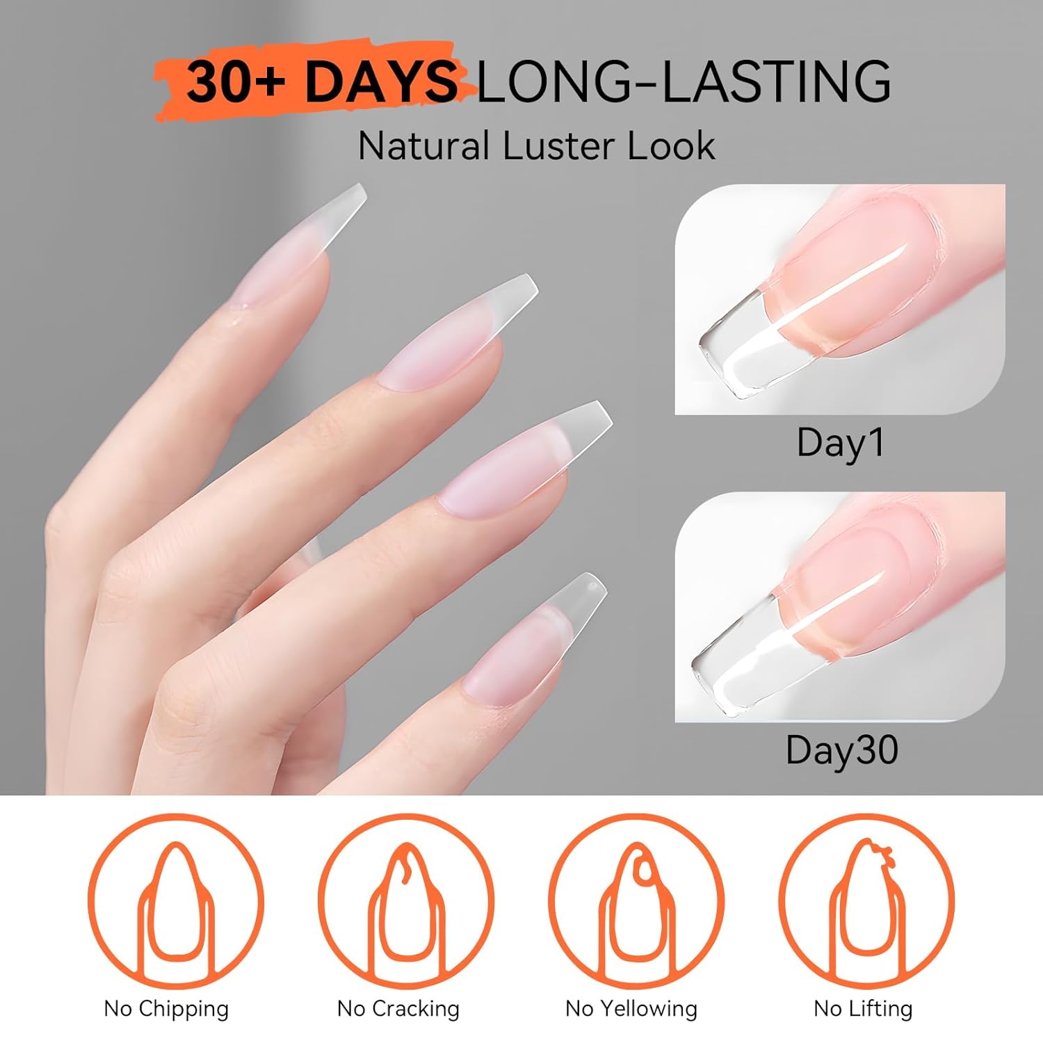 Makartt 1.06 oz Clear Builder Gel Kit for Nail Extensions, Repair, and Strengthening with Tools - Image 7