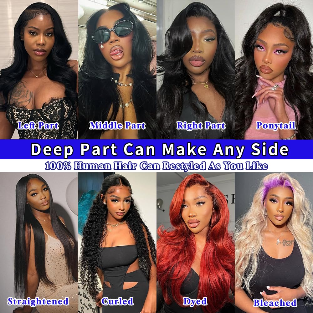 32 Inch 200 Density Body Wave HD Lace Front Wig Pre-Plucked Hairline - Image 4