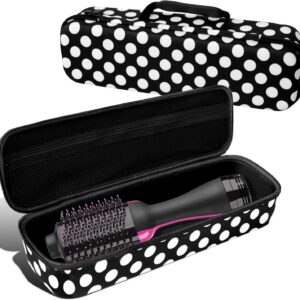 Hard Carrying Case for Revlon Hair Dryer Brush Original 1.0/Plus 2.0,Portable Travel Storage Bag Compatibility with All Brand Hot Tools Volumizer Hot Air Brush (Black)
