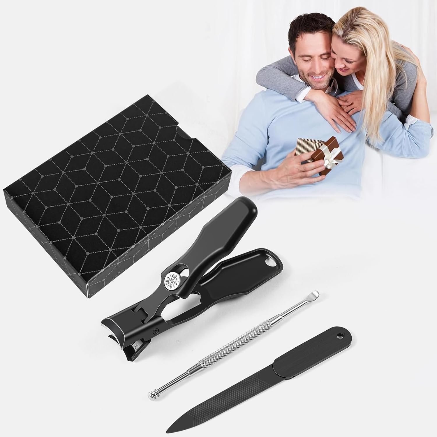 Long Handle Nail Clipper Set for Men & Women Wide Jaw Design 5.5 Inch - Image 7