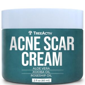 TreeActiv Acne Scar Treatment, 2 fl oz, Acne Scar Cream for Face, Gentle Acne Scars and Dark Spot Remover, Scar Lotion for Stretch Marks and Body Scars, Acne Scar Removal for All Skin Types, 500+ Uses