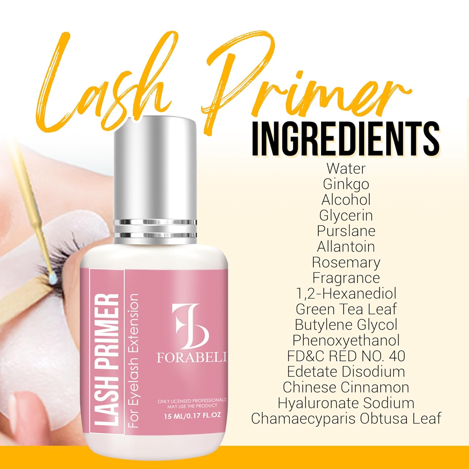 Forabeli Lash Primer 0.17 Fl Oz for Enhanced Eyelash Extension Glue Retention - Image 8