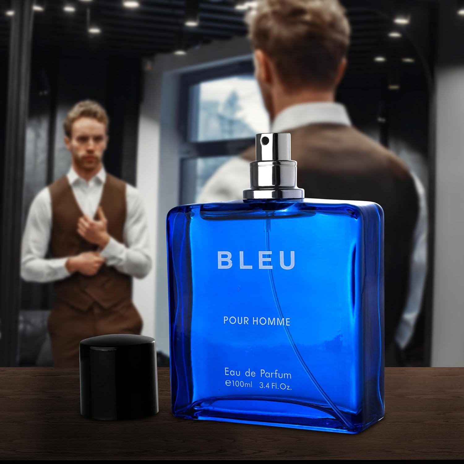 Bleu for Men Eau De Parfum 3.4fl Oz - Citrusy, Spicy, and Woody Fragrance Blend - Image 7