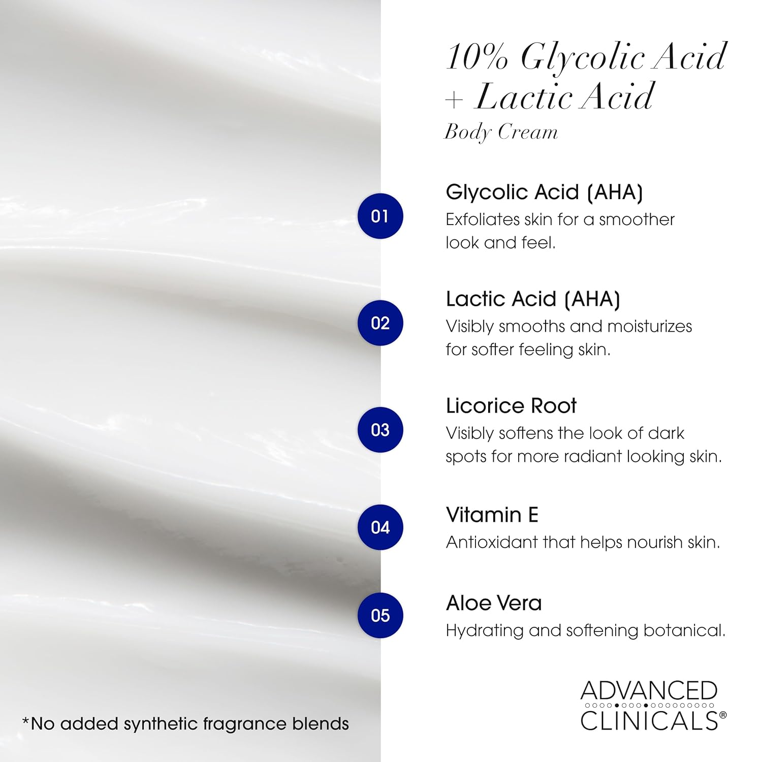 Advanced Clinicals 10% Glycolic Lactic Acid Exfoliating Lotion Cream 16 Oz - Image 4