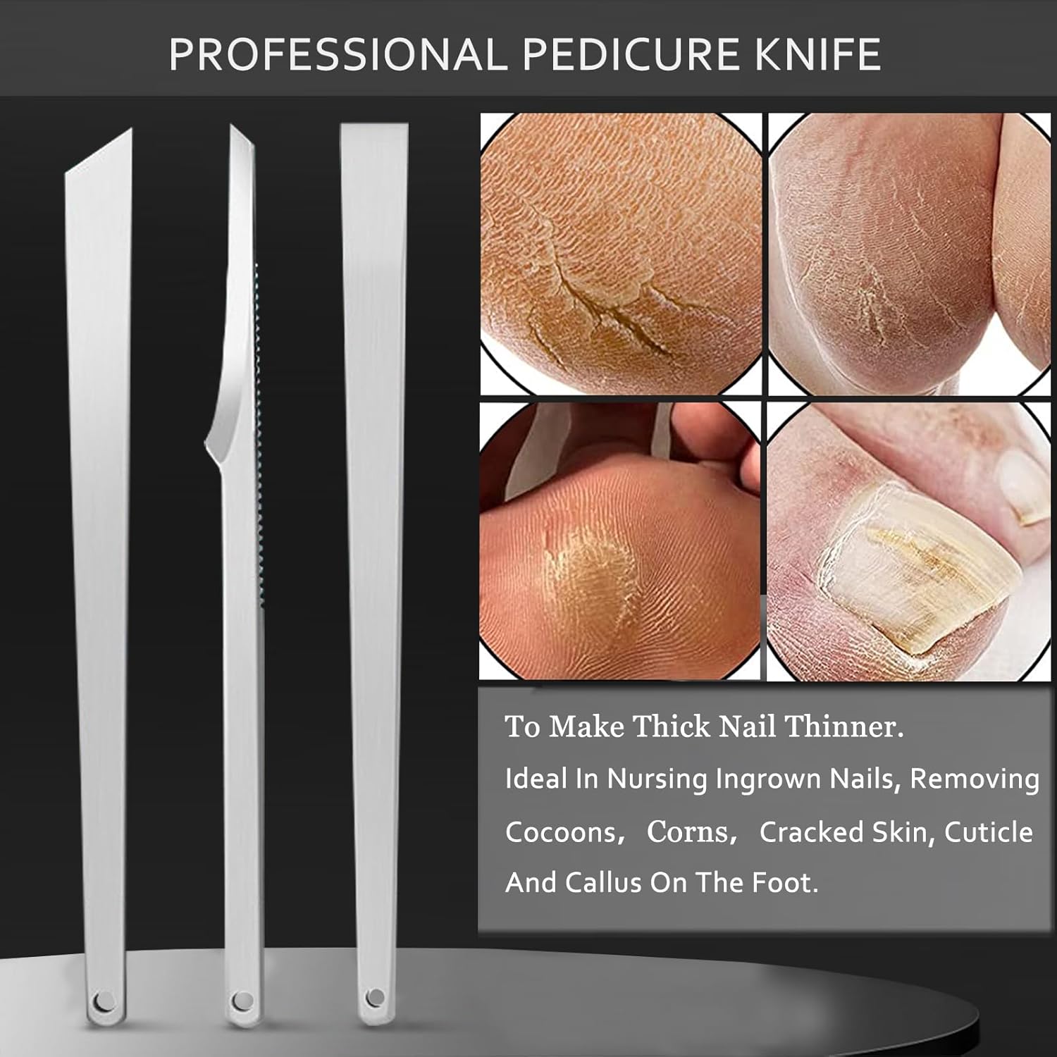 Professional Ingrown Toenail Clipper Kit with Pedicure Tools for Thick Nails and Callus Removal - Image 4