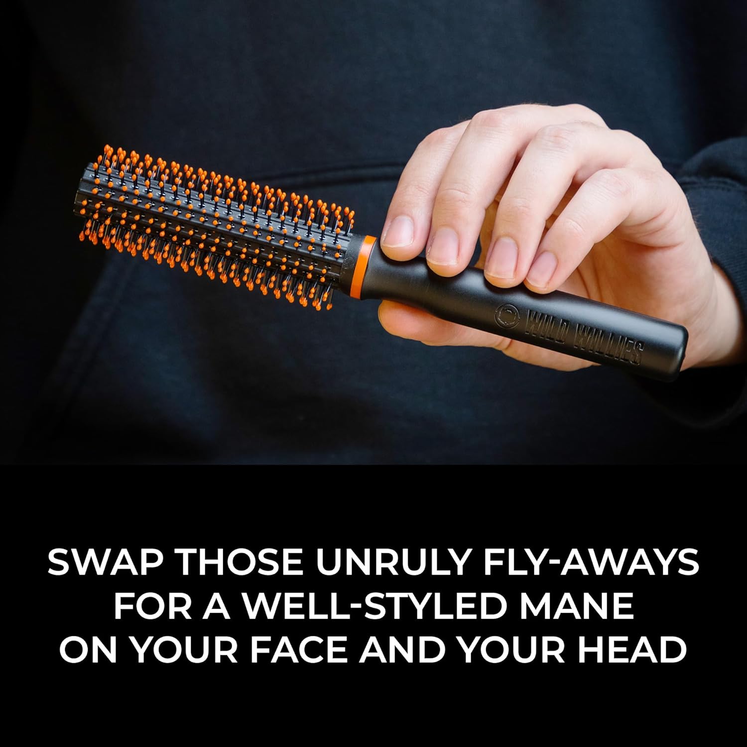 Wild Willies Round Beard Brush Heat-Resistant Bristle Comb for All Hair Types - Image 3