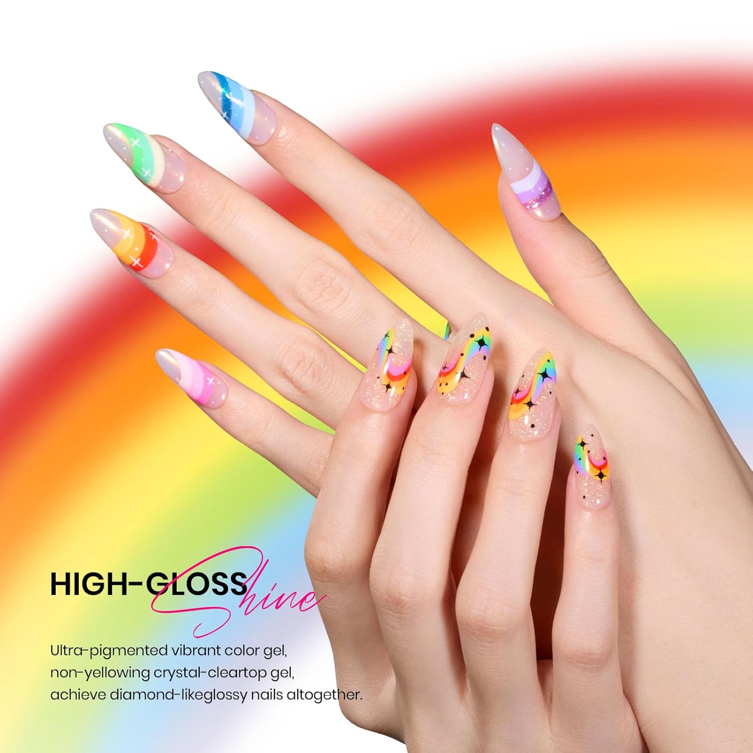 Beetles 23 Pcs Summer Gel Nail Polish Set with 20 Colors, Base & Top Coat - Image 4