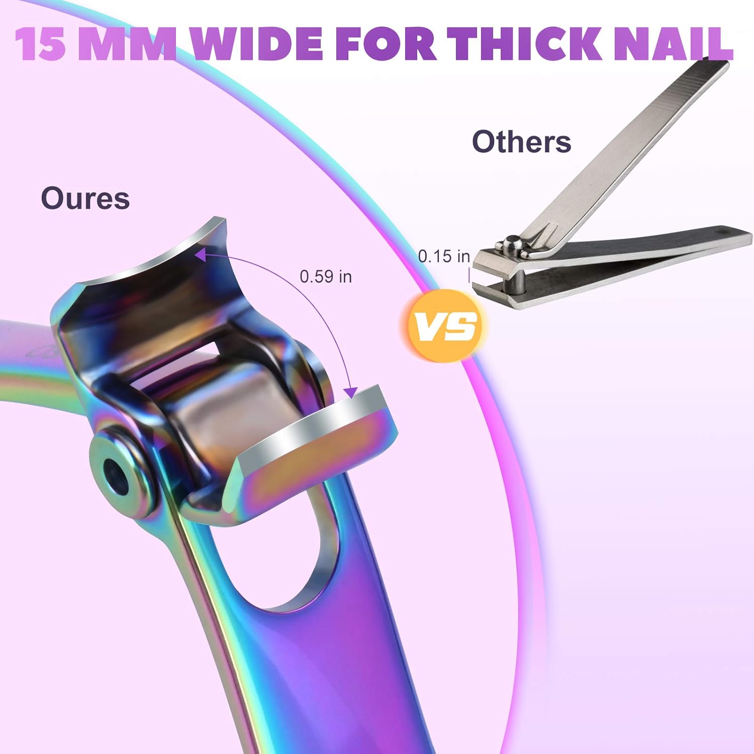 Toenail Clippers for Thick Toenails for Seniors and Adults – Vepkuso Ultra Sharp Set - Image 2