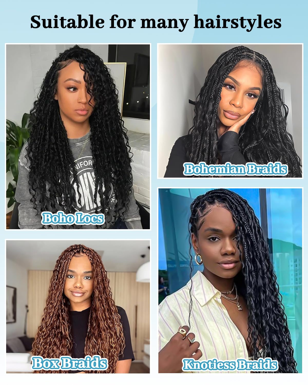 100g 16 Inch Burgundy 99J Deep Wave Human Braiding Hair Bundle - Image 5