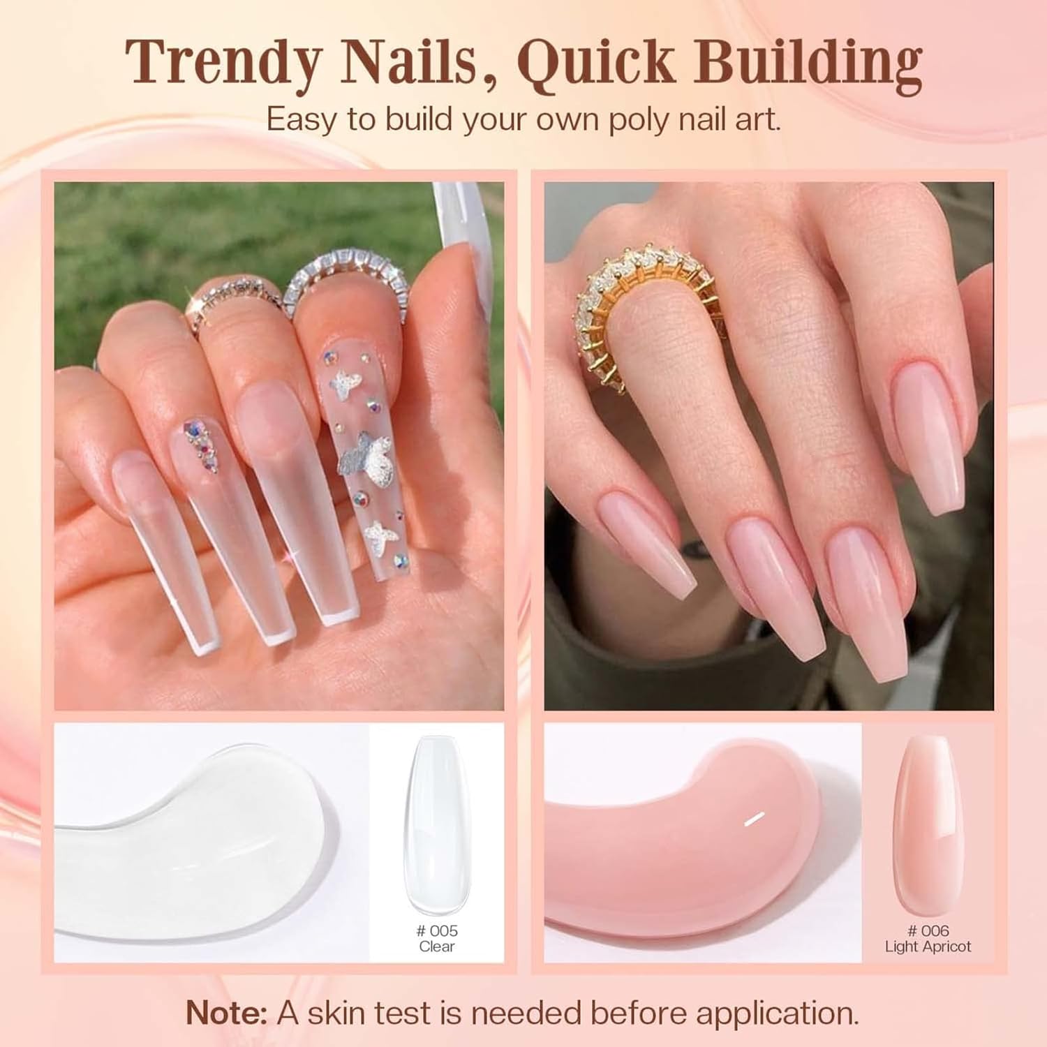 Modelones 30ml Dual-Chamber Poly Gel Kit with Slip Solution and Base Coat for Salon Quality Nails - Image 2