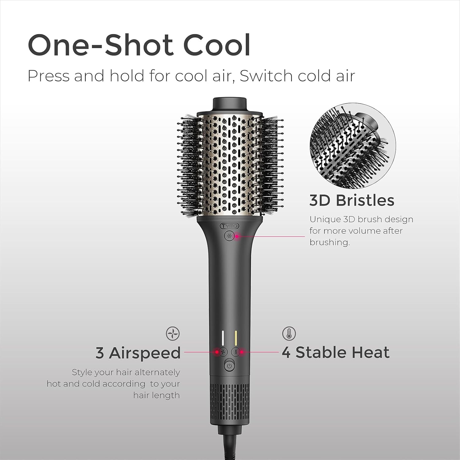 TYMO 200M Negative Ion High-Speed Blow Dryer Brush for Fast Styling - Image 7