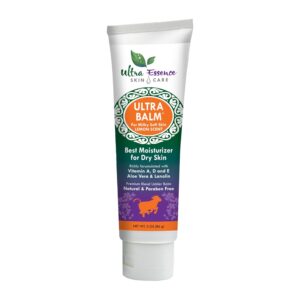 Daily Moisturizer For Dry Itchy Skin, Psoriasis and Eczema Relief That Contains Lanolin, Vitamins A, D & E, Aloe Vera, To Moisturize Face, Body, Dry Hands & Cracked Heels (Lemon)