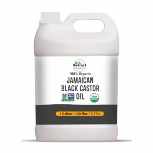 Organic Jamaican Black Castor Oil (1 Gallon) Cold Pressed, Hexane Free, Eyelash and Eybrow Growth Serum, Hair and Skin Moisturizer