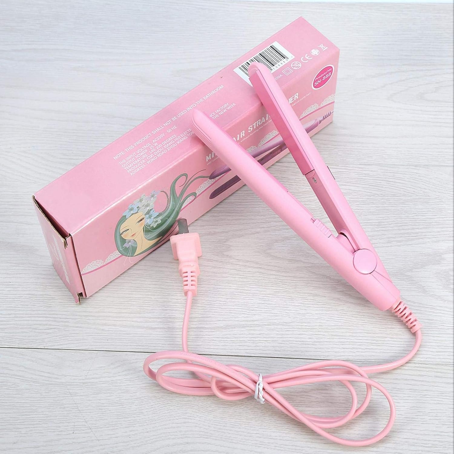 Mini 2-in-1 Ceramic Tourmaline Hair Straightener and Curler for Short Hair Anti-Frizz Touch Control - Image 7