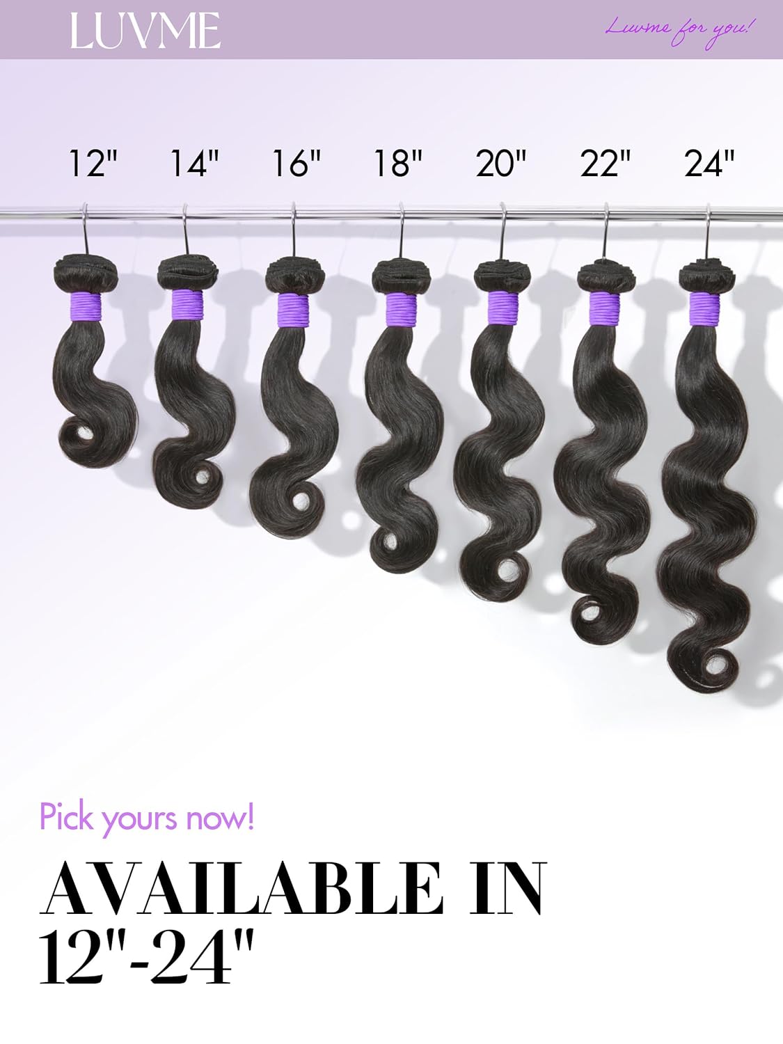 LUVME Virgin Human Hair Body Wave Bundles 3 Pack 16 18 20 Inch - Image 8