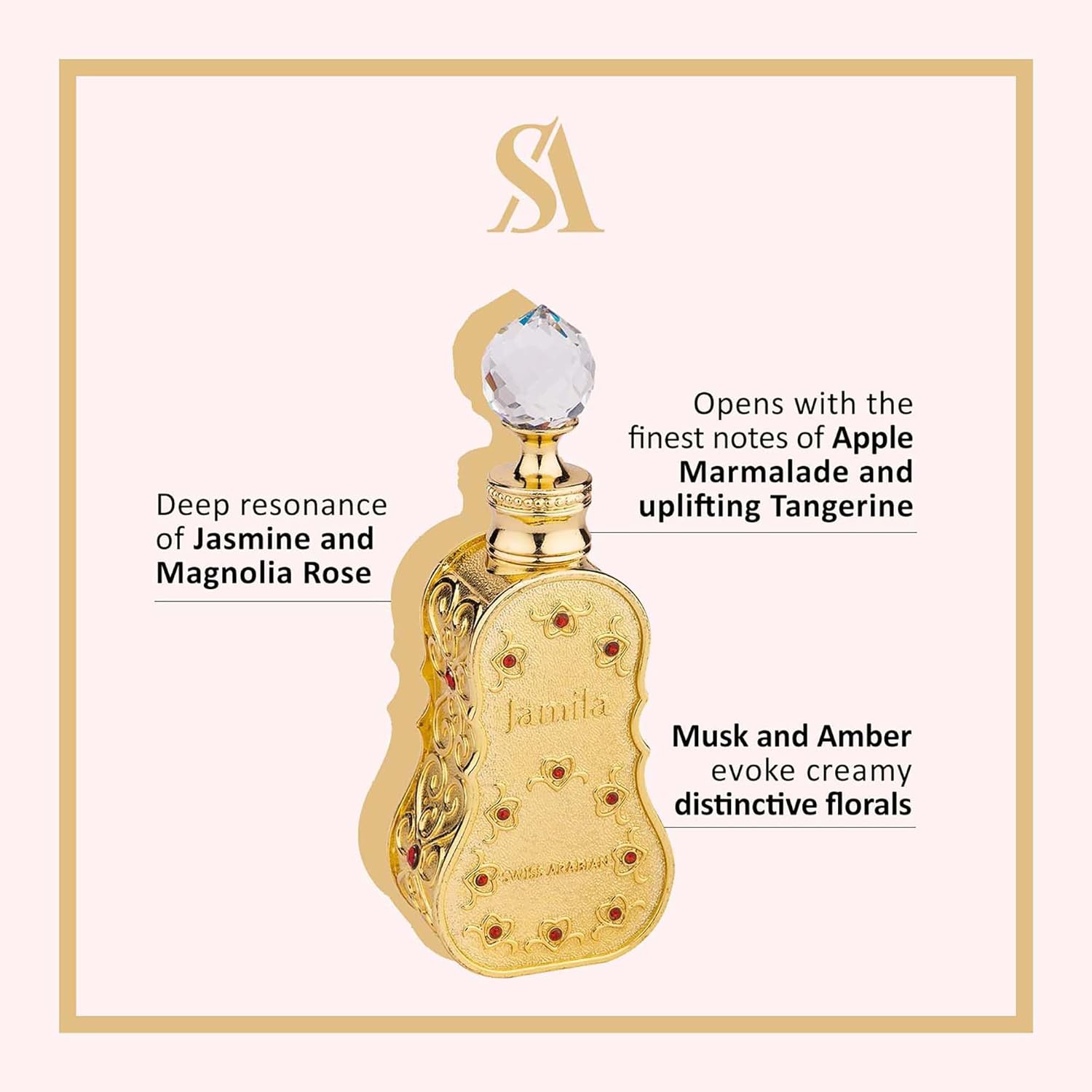 Swiss Arabian Jamila 0.5 Oz Luxury Perfume Oil Long Lasting Seductive Fragrance - Image 2