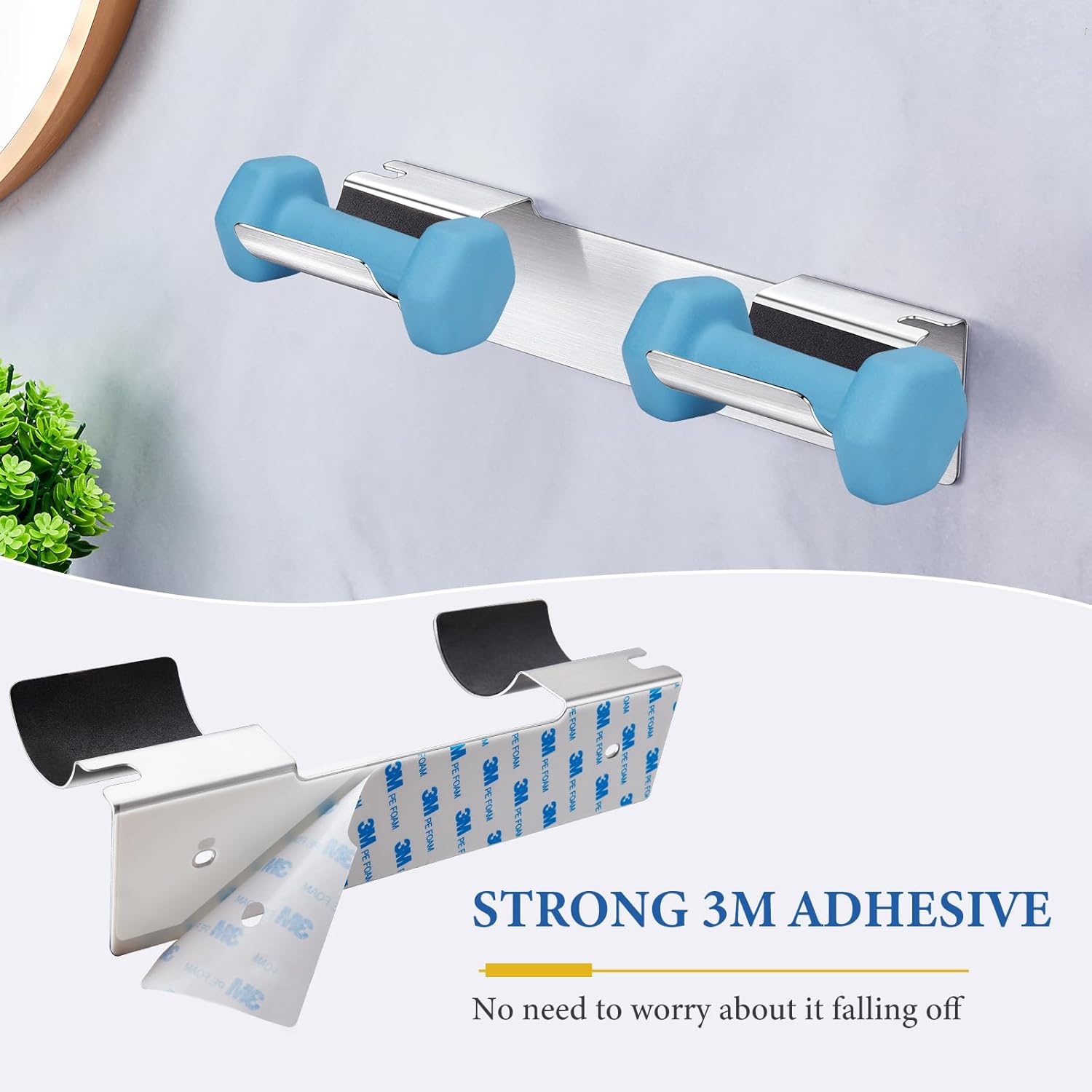 Stainless Steel Curling Iron Holder Wall Mount for Hot Iron Straightener Bathroom Organizer - Image 2