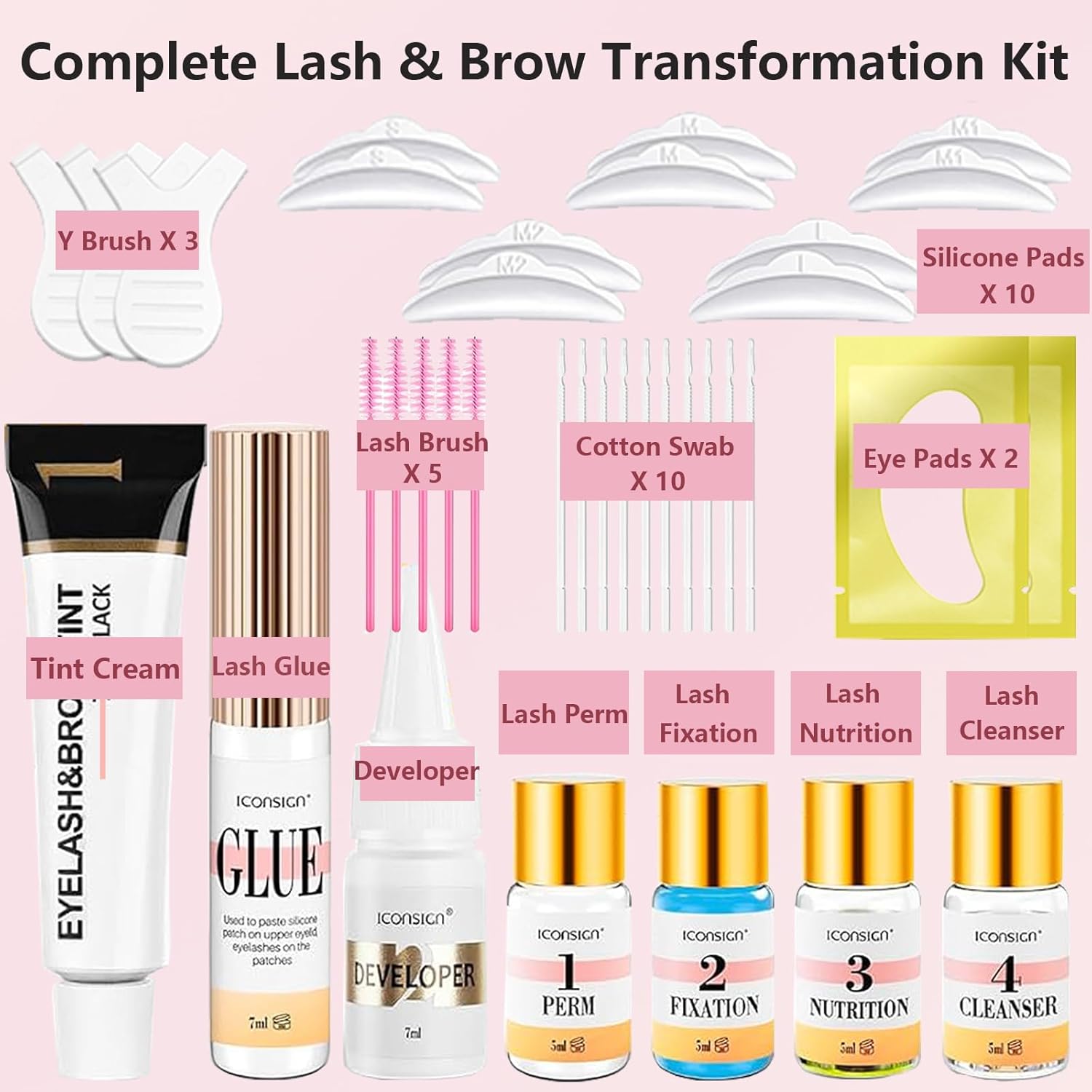 4 in 1 Black Lash Lift and Brow Lamination Kit for 6-8 Weeks Lasting Results - Image 5