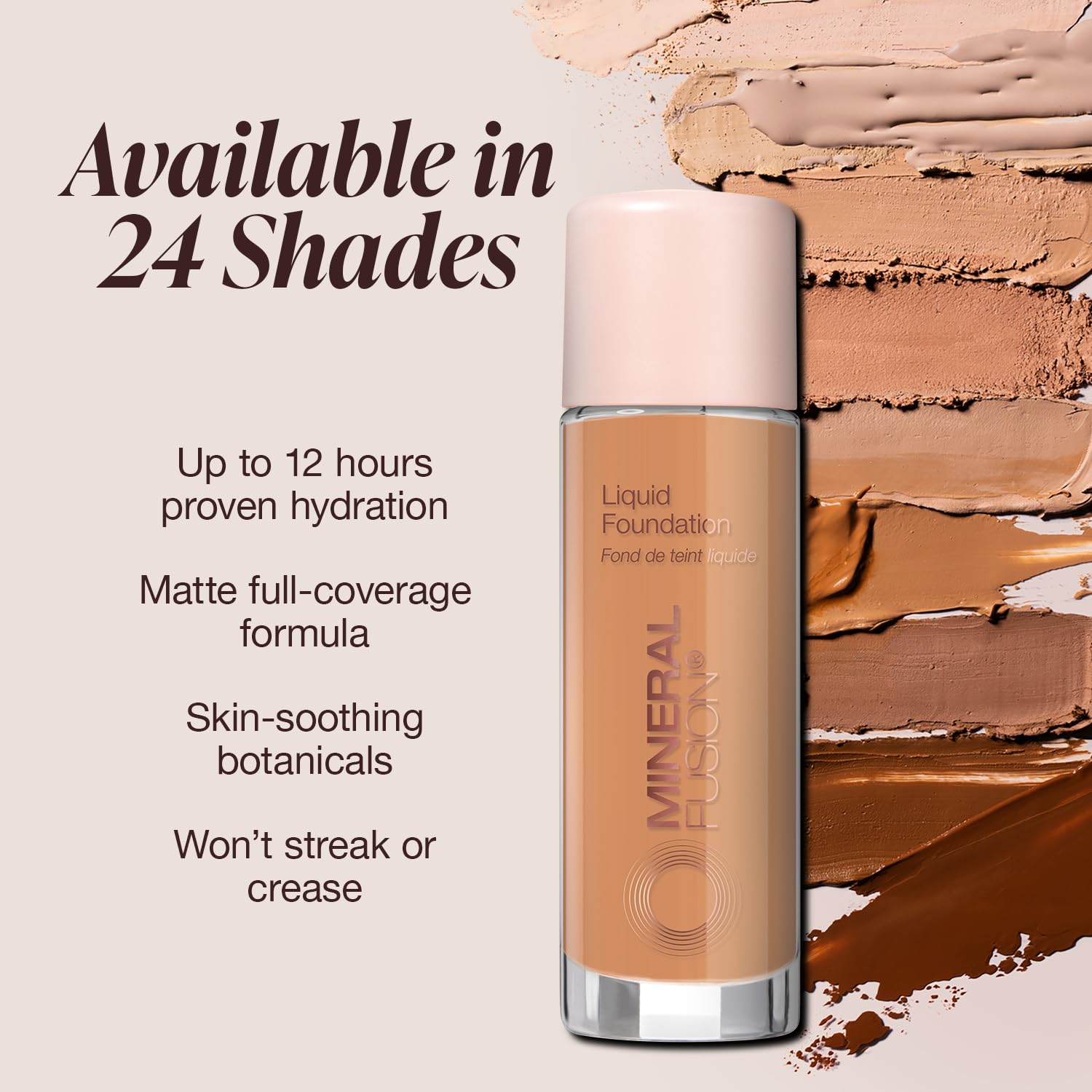 Mineral Fusion Deep 4 Golden Undertones Full Coverage Liquid Foundation 1 fl oz Hypoallergenic Vegan Lightweight Matte - Image 2