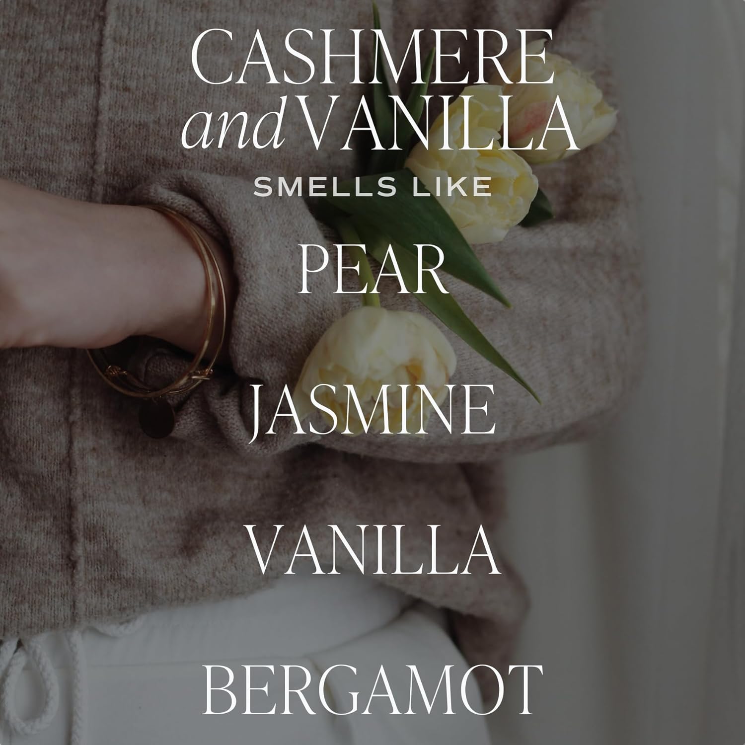 Sweet Water Decor 9oz Cashmere Vanilla Soy Candle with Lid, Jasmine Sandalwood Scent, 40+ Hour Burn Time - Image 2