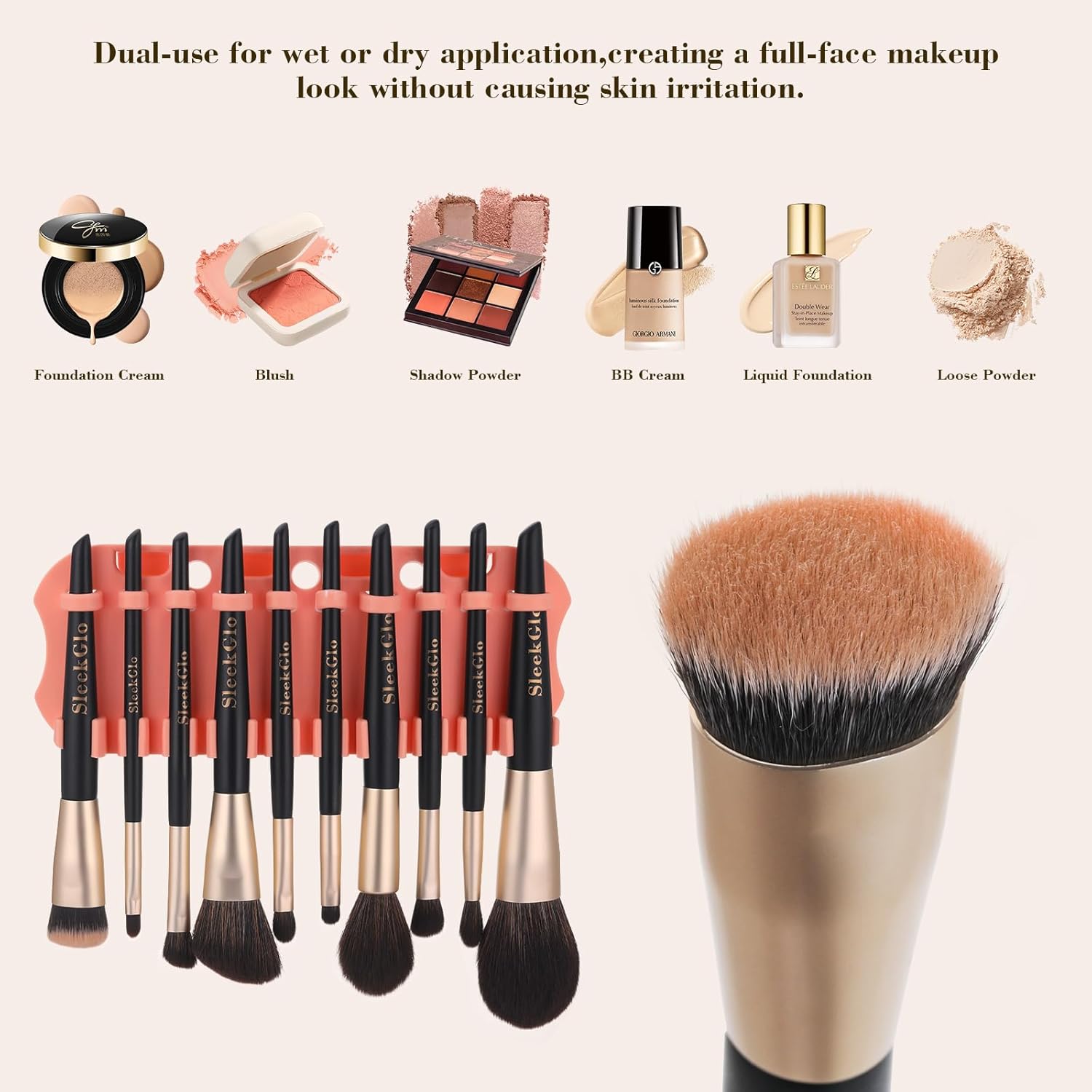12-Piece Premium Synthetic Makeup Brush Set with Cleaner Box for Travel and Home Use - Image 6
