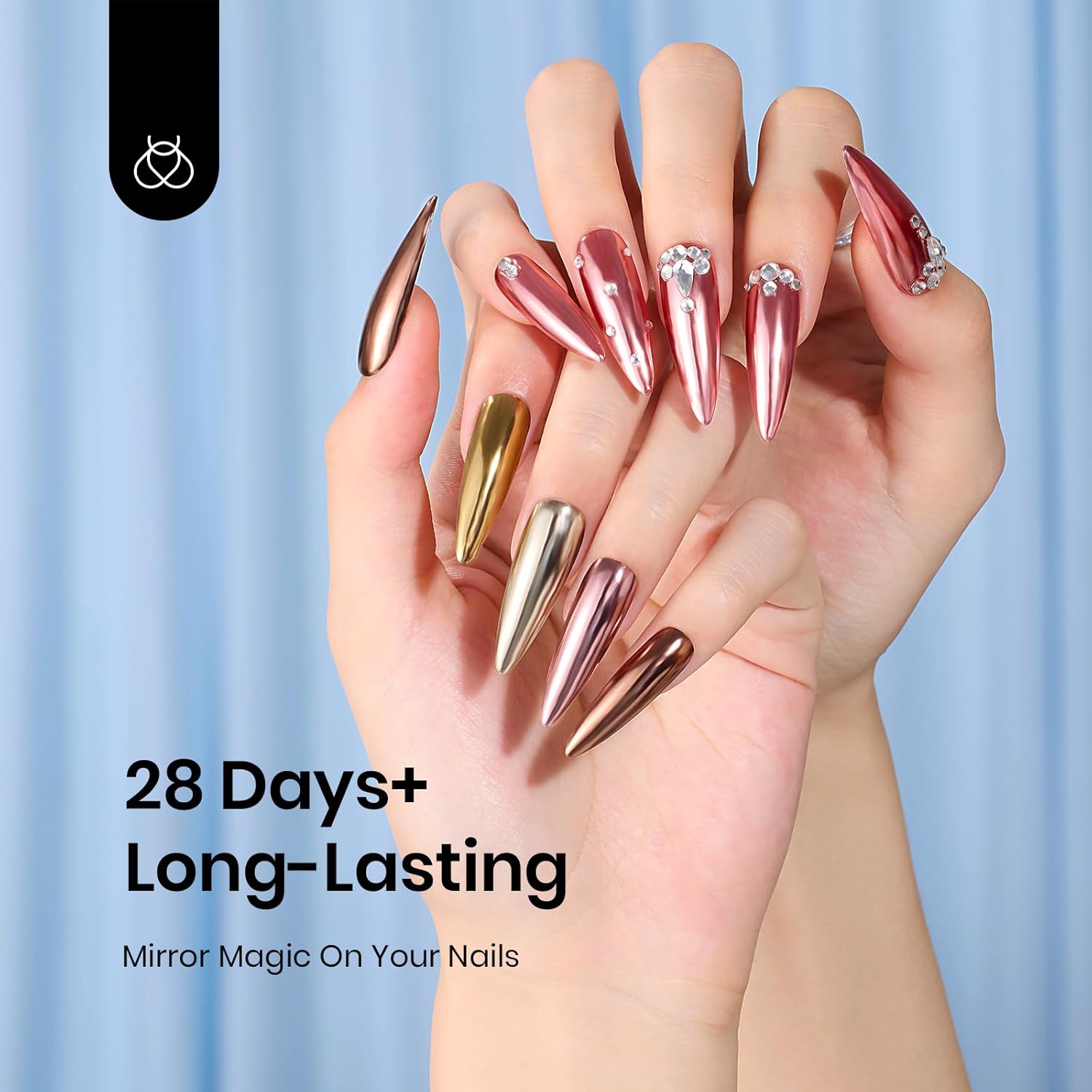 Beetles Chrome Gel Nail Polish Top Coat Set, 7.5ml Bottles, Long-Lasting Shine - Image 4