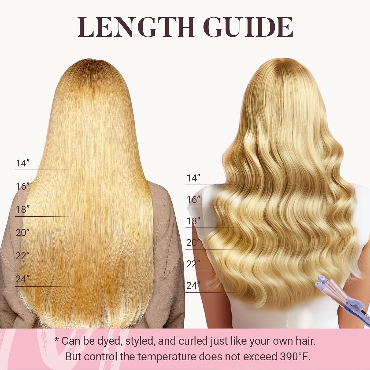 MAXITA 16 Inch Light Blonde Highlights Sew In Human Hair Extensions 80g Double Weft - Image 6