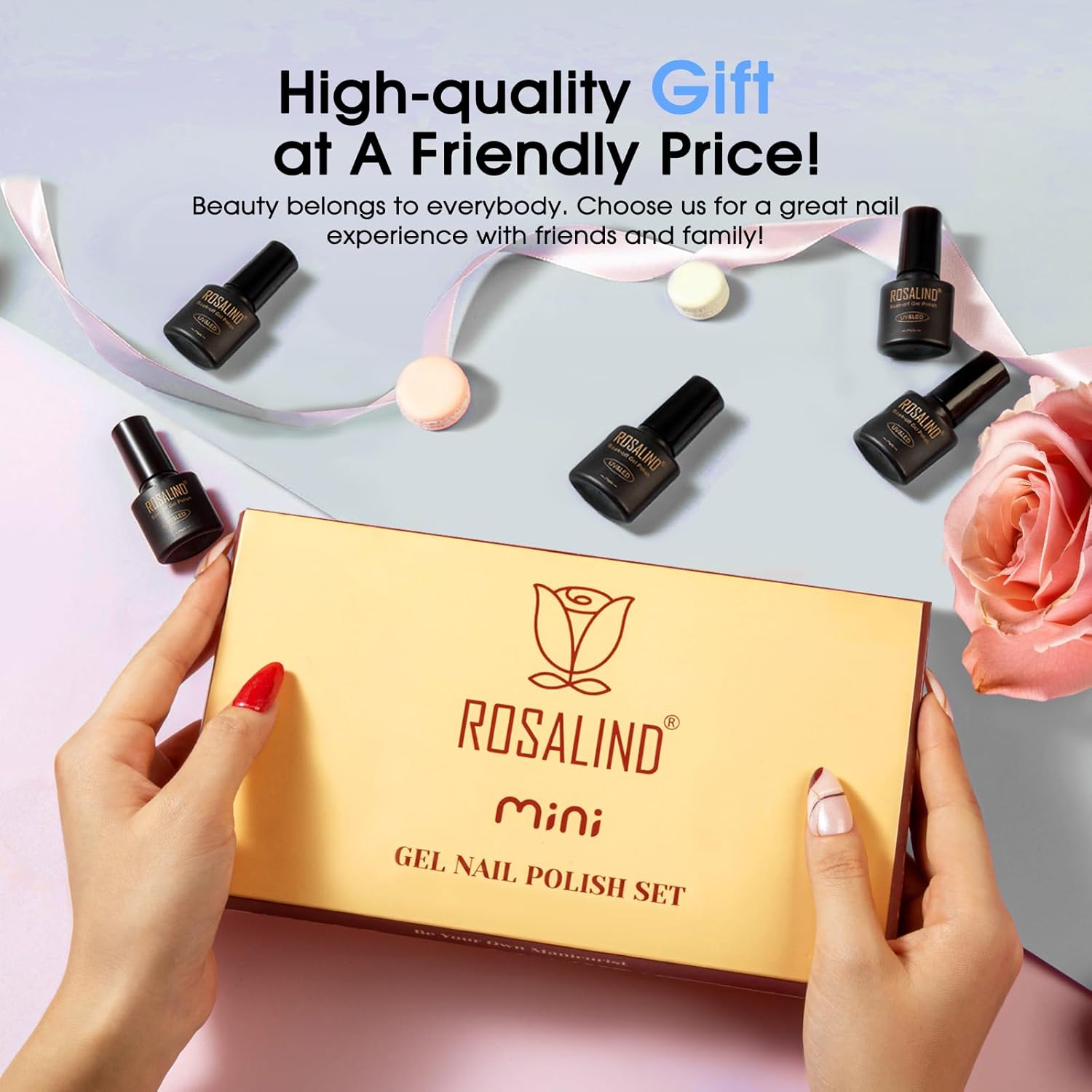 ROSALIND 12 Colors Winter Blue Gel Nail Polish Set for Nail Art - Image 7