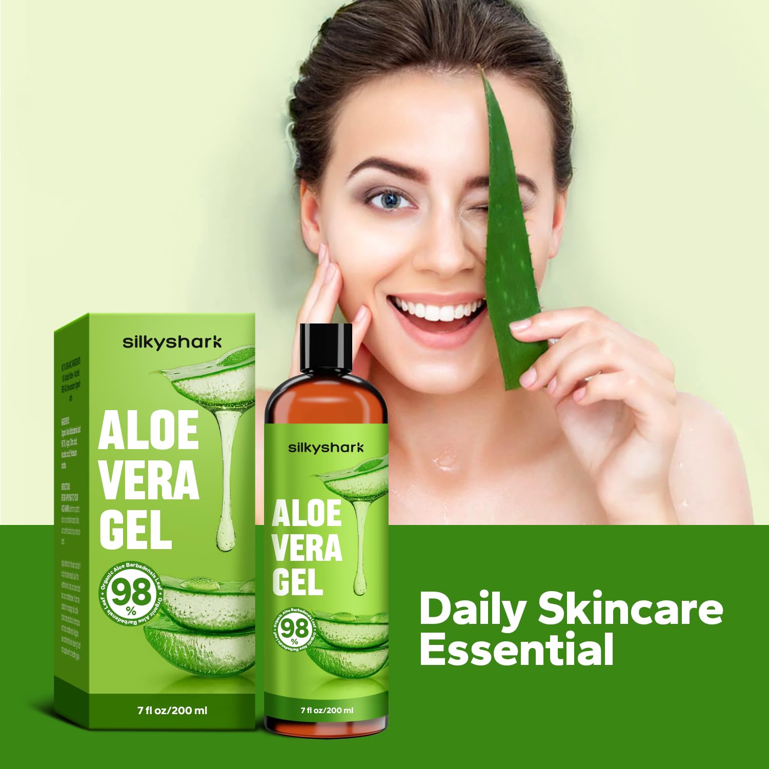 Organic Aloe Vera Gel 7 Fl Oz Soothing Moisturizer for Face, Body, Hair and Sunburn Relief - Image 7