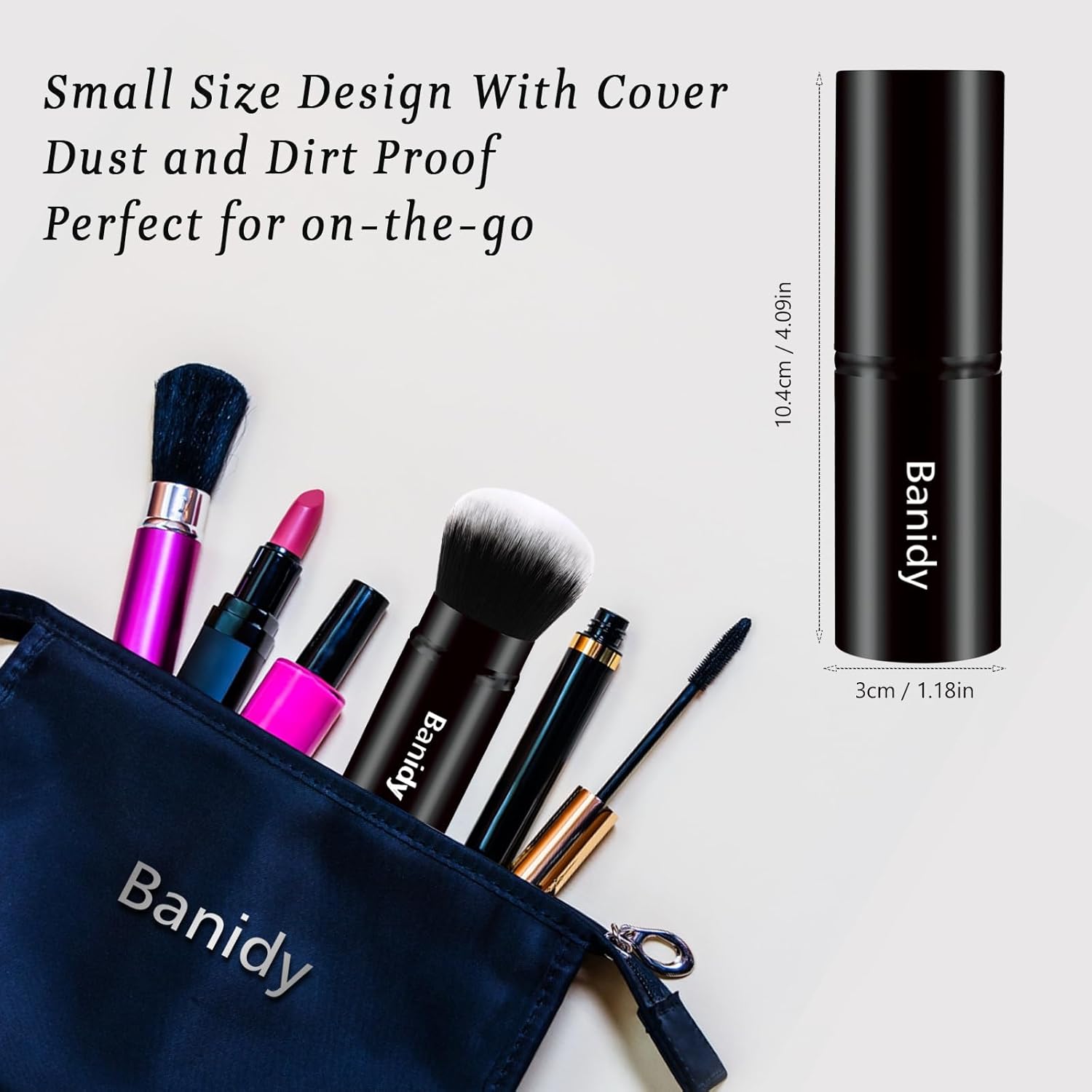 Retractable Kabuki Makeup Brush for Foundation, Powder, Blush, Bronzer, Cruelty-Free, 13-Word Count - Image 6