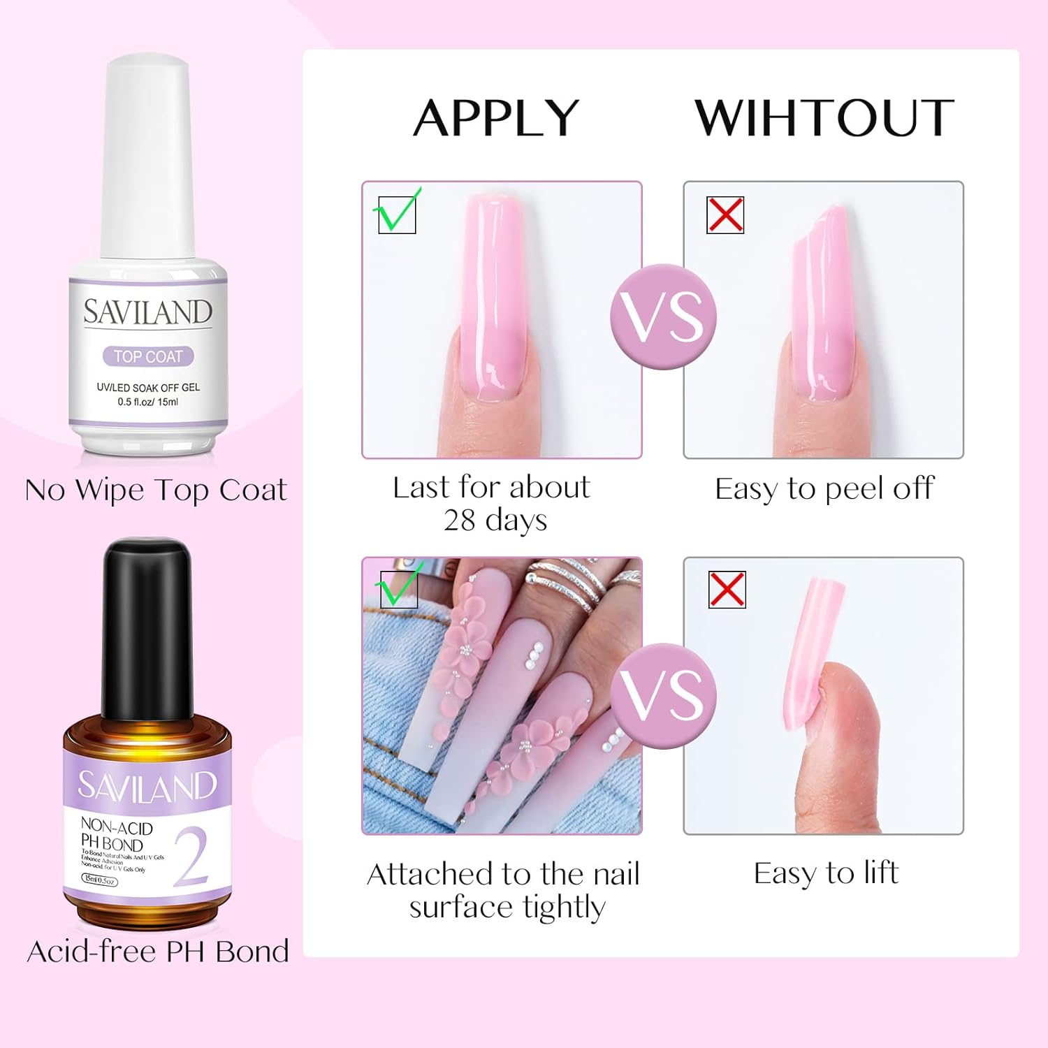 SAVILAND 0.5Oz Acrylic Nail Powder and 50ml Liquid Starter Kit for Beginners - Image 6
