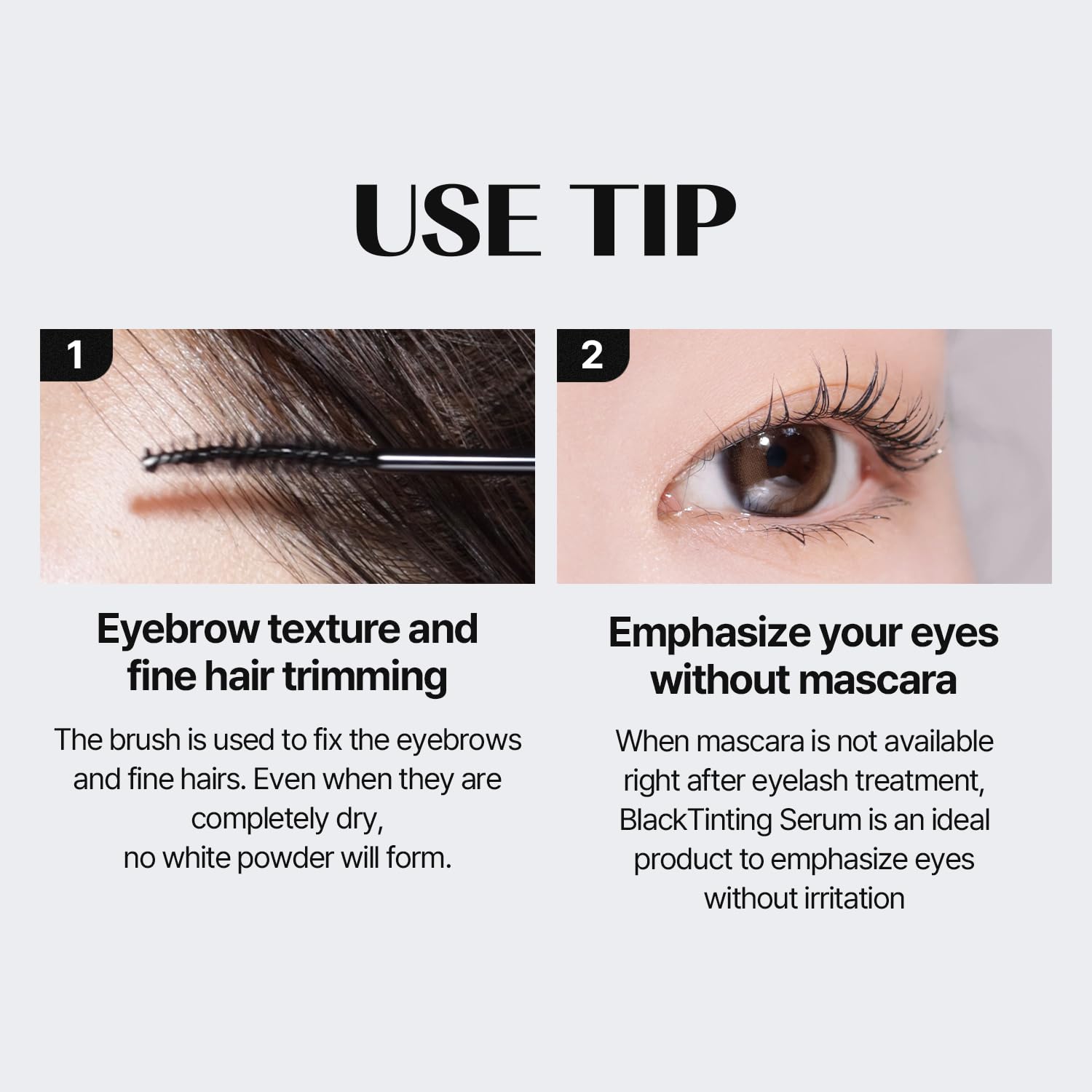 COSNORI Deep Black Vegan Eyelash Tinting Serum 0.3 oz Eyebrow Growth Enhancer - Image 7