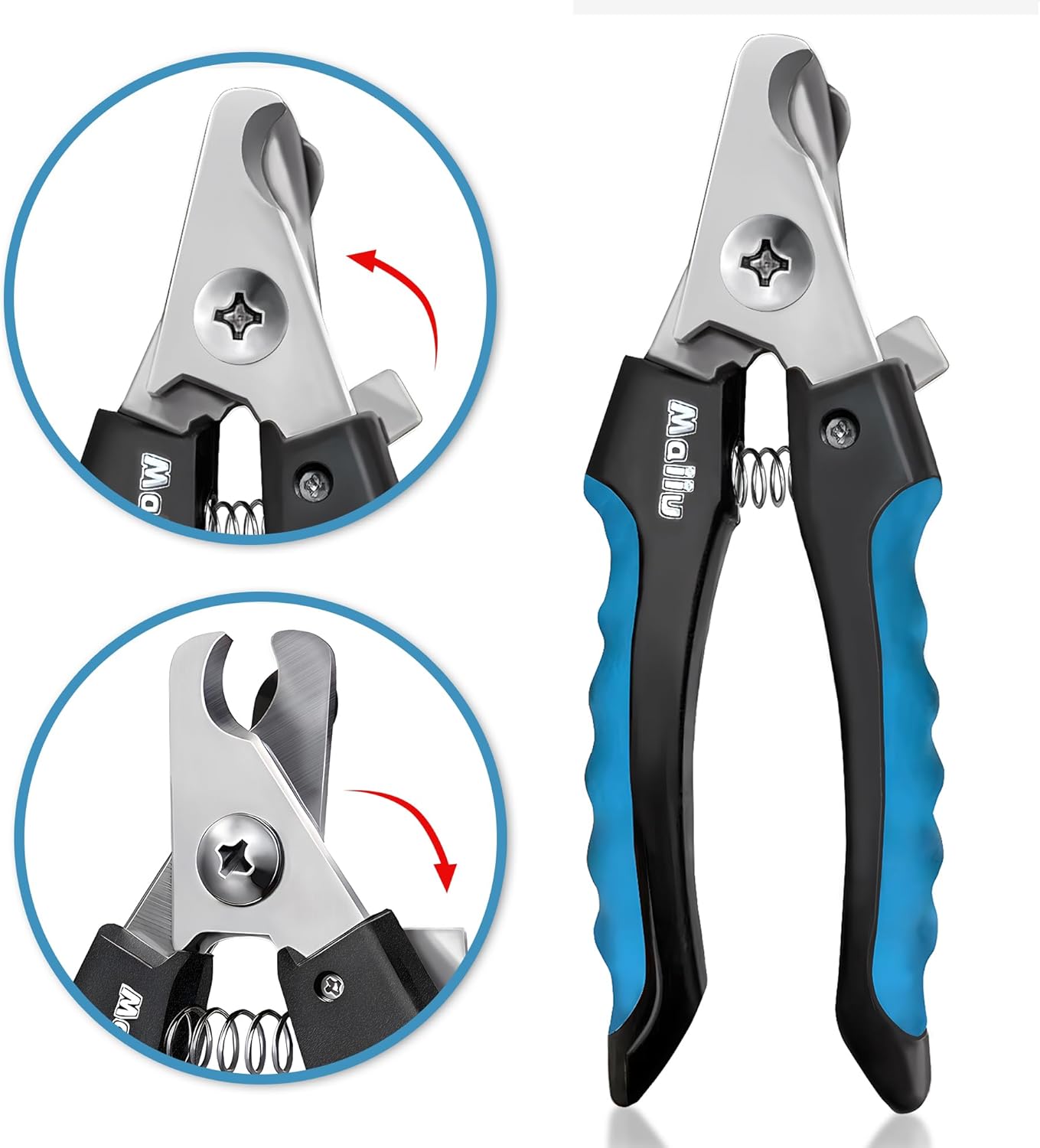 Dog & Cat Nail Clippers, Pet Nail Clipper and Trimmer with Safety Guard to Prevent Over Cutting, Grooming Razor Sharp Blades with Nail File for Small, Medium, Large Breeds, S Black Blue - Image 4