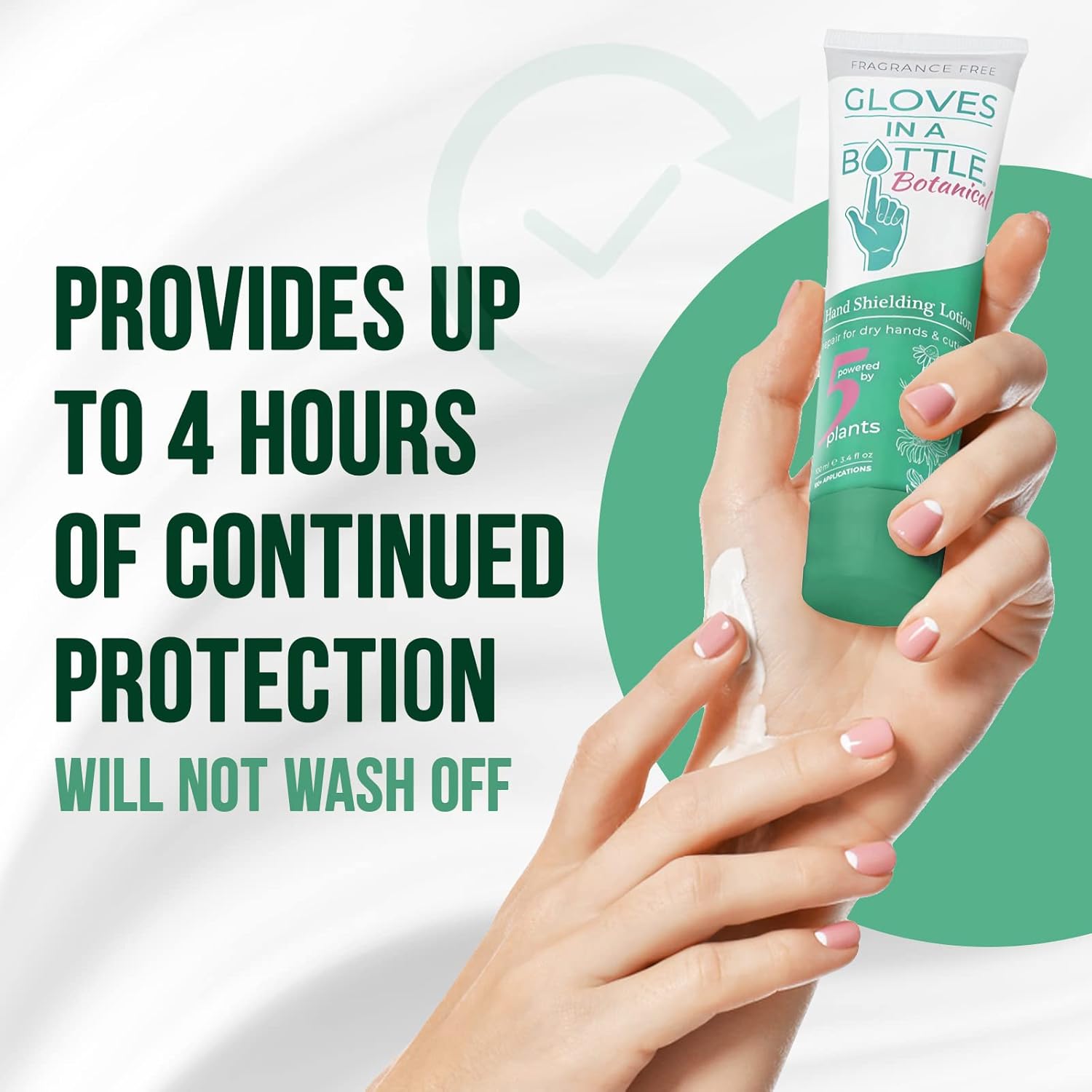 Gloves In A Bottle 3.4 Oz Pack of 2 Fragrance Free Shielding Lotion for Dry Itchy Skin - Image 2