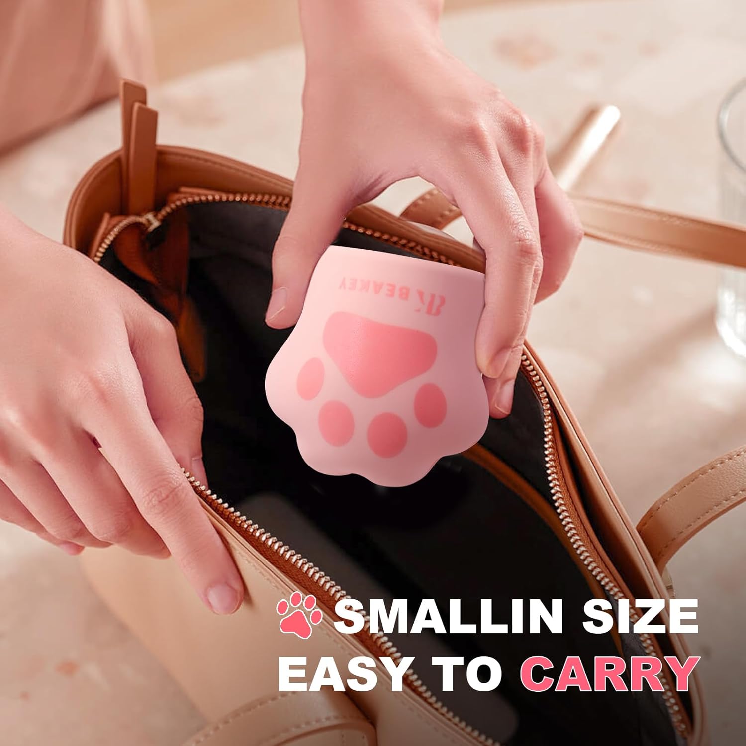 BEAKEY Cat Hug Silicone Makeup Sponge Holder with Vent for Quick Drying - Pink - Image 8