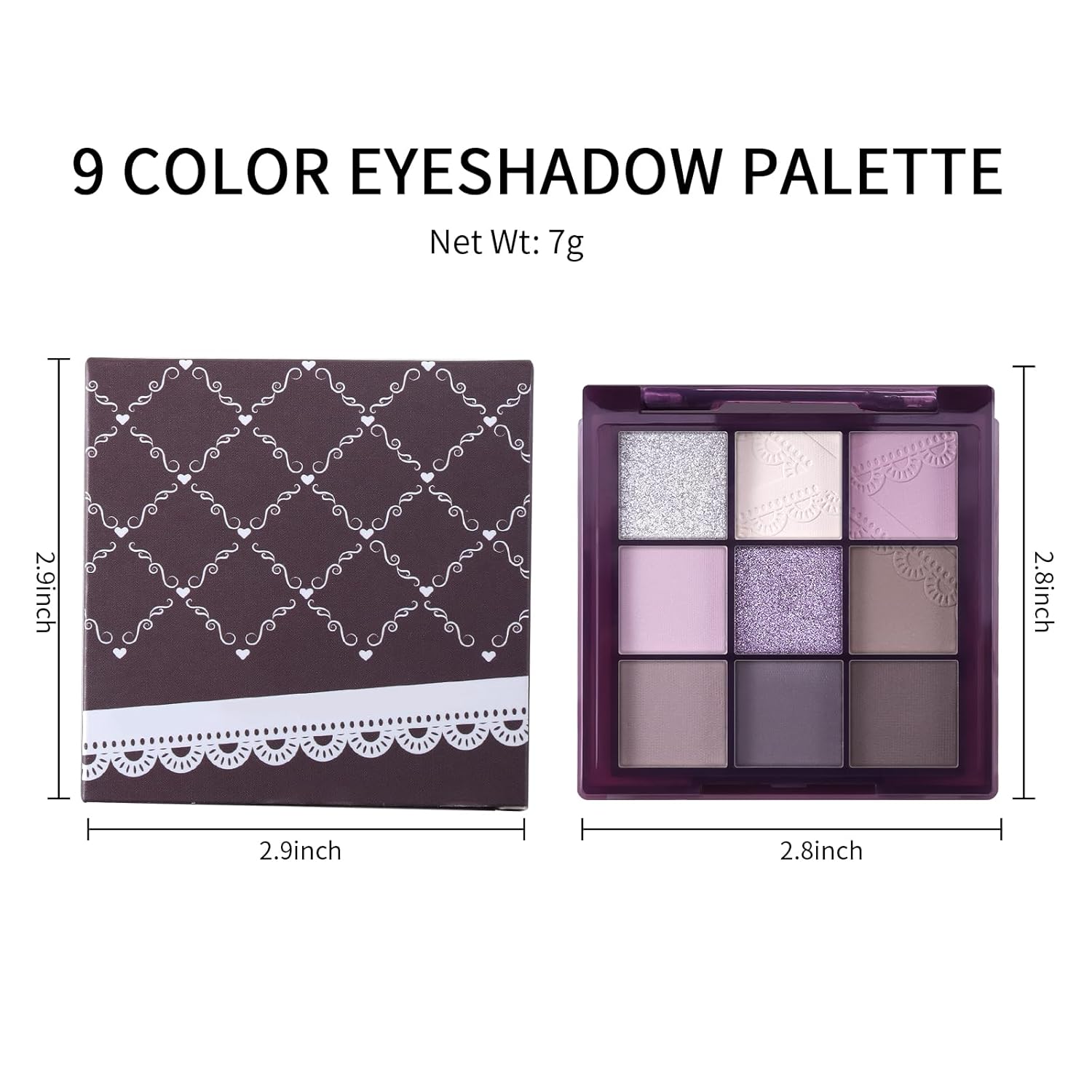 Erinde 9-Color Eyeshadow Palette with Matte, Shimmer, and Glitter - Waterproof Makeup - Image 6