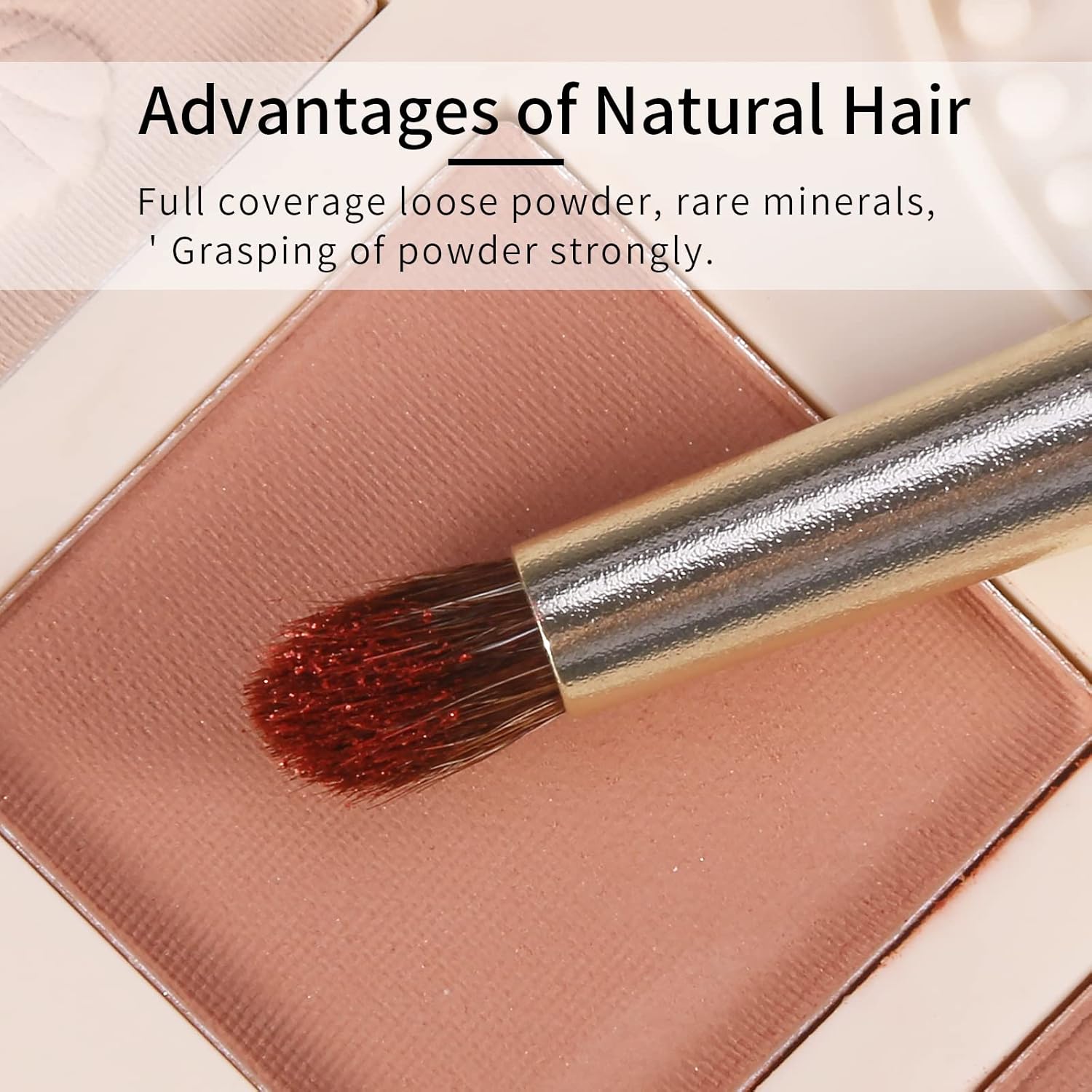 Natural Pony Hair Eye Shadow Brush, ENZO KEN Small Detail Eyeshadow Brush, Detailing Eye Shadow Brush, Mini Eye Smudge Brush, Corner Eyeshadow Brush, Eye Brushes, Eyeshadow Blending Brush. Gold, E204S - Image 4