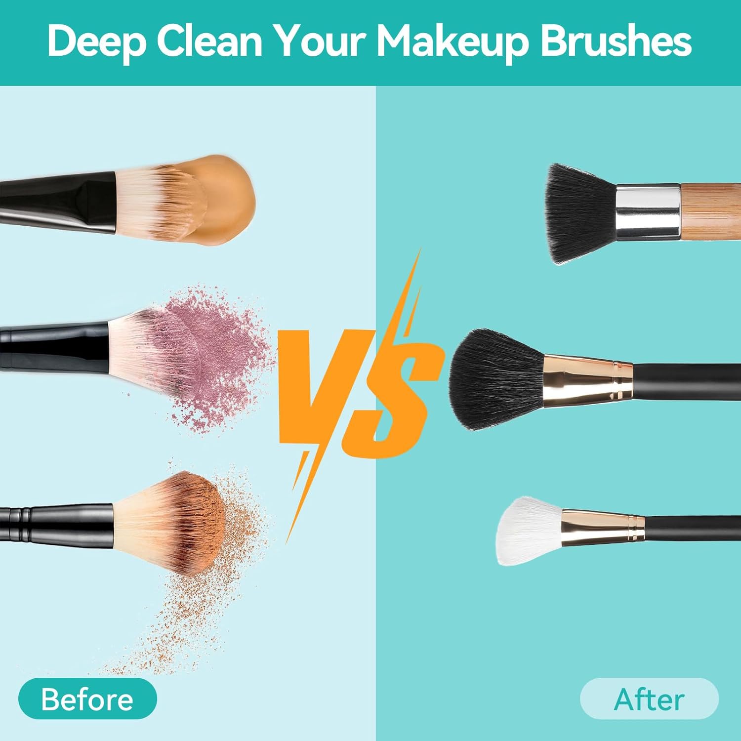 Automatic Electric Makeup Brush Cleaner 8000 RPM Speed with Multi-Size Silicone Holder - Image 4