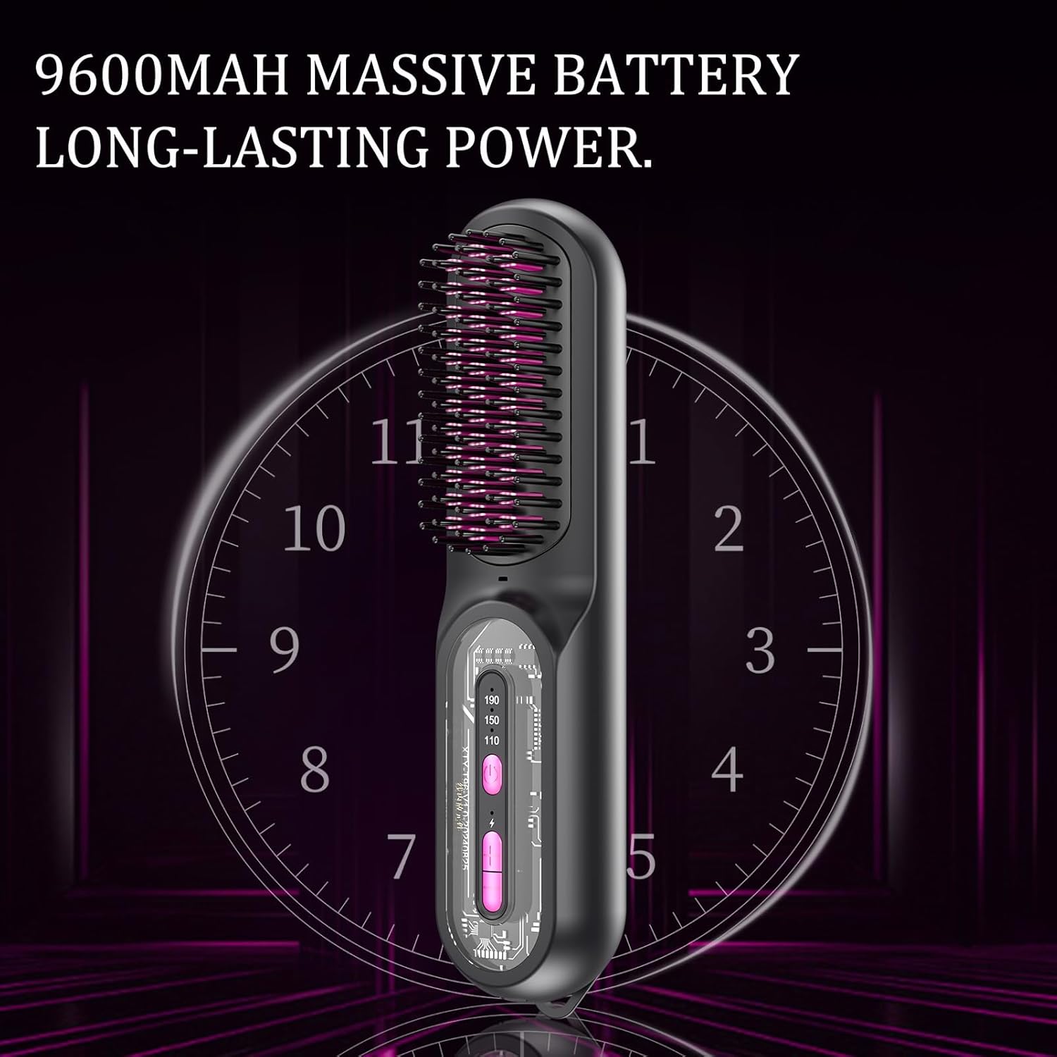 Cordless Ionic Thermal Brush for Women, Portable Electric Hot Comb, Mini Straightener - Image 5