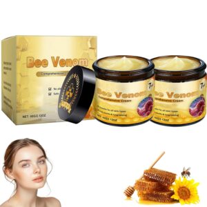 Bee Venom Comprehensive Cream,Advanced Firming & Wrinkle-Reducing Creams,New Professional Bee Venom Skin Cream,Hydrating and Moisturizing,Natural Serum Suitable for All Skin Types（2PCS