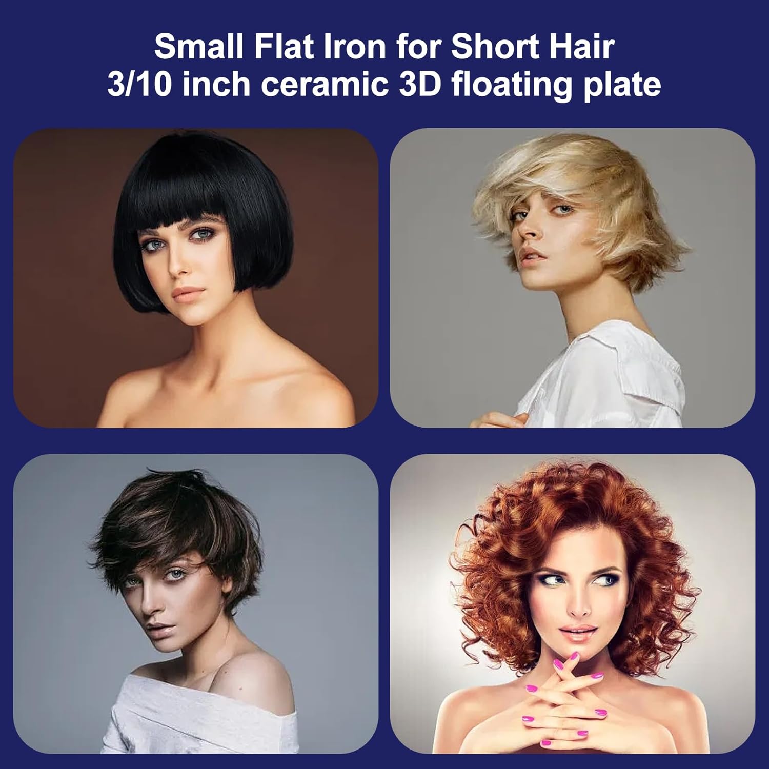 3/10 Inch Mini Pencil Flat Iron for Short Hair, Black, LED Display - Image 8