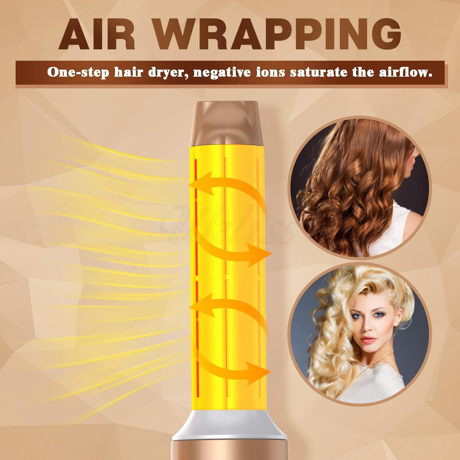 110000 RPM High-Speed 7 in 1 Hair Dryer Brush and Hot Air Styler Tool - Image 3