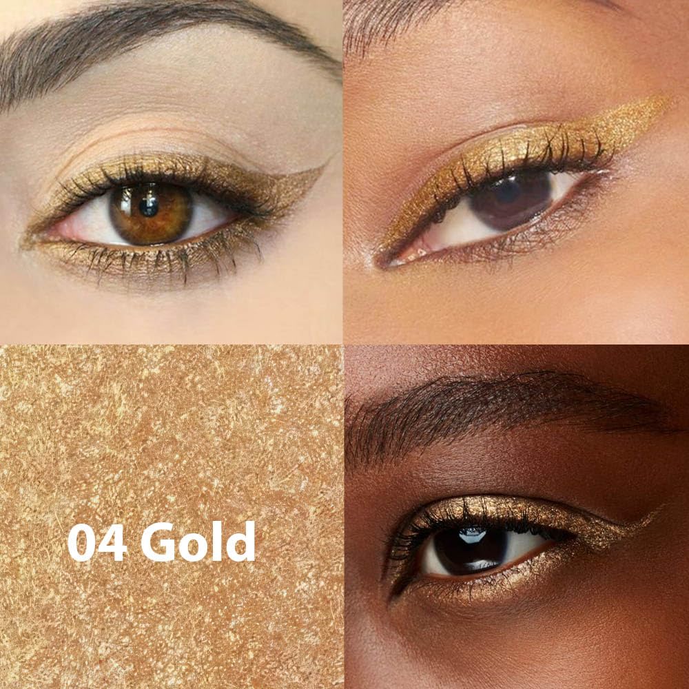 1Pcs Gold Gel Glitter Eyeliner Pencil Set for Women Waterproof Smudge Proof Makeup - Image 3