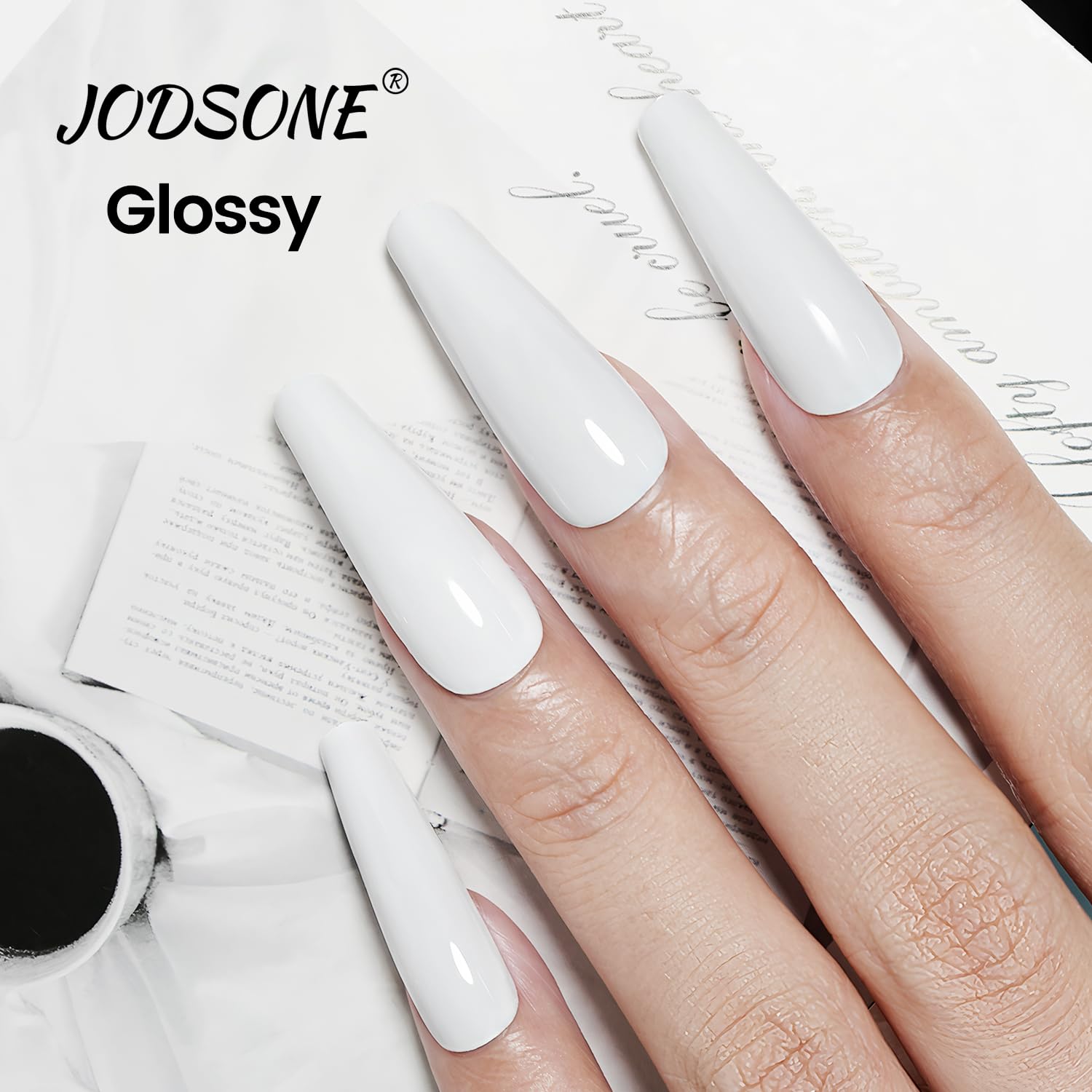 JODSONE 18ml White Soak Off Gel Nail Polish for UV Lamp DIY Art Manicure - Image 4