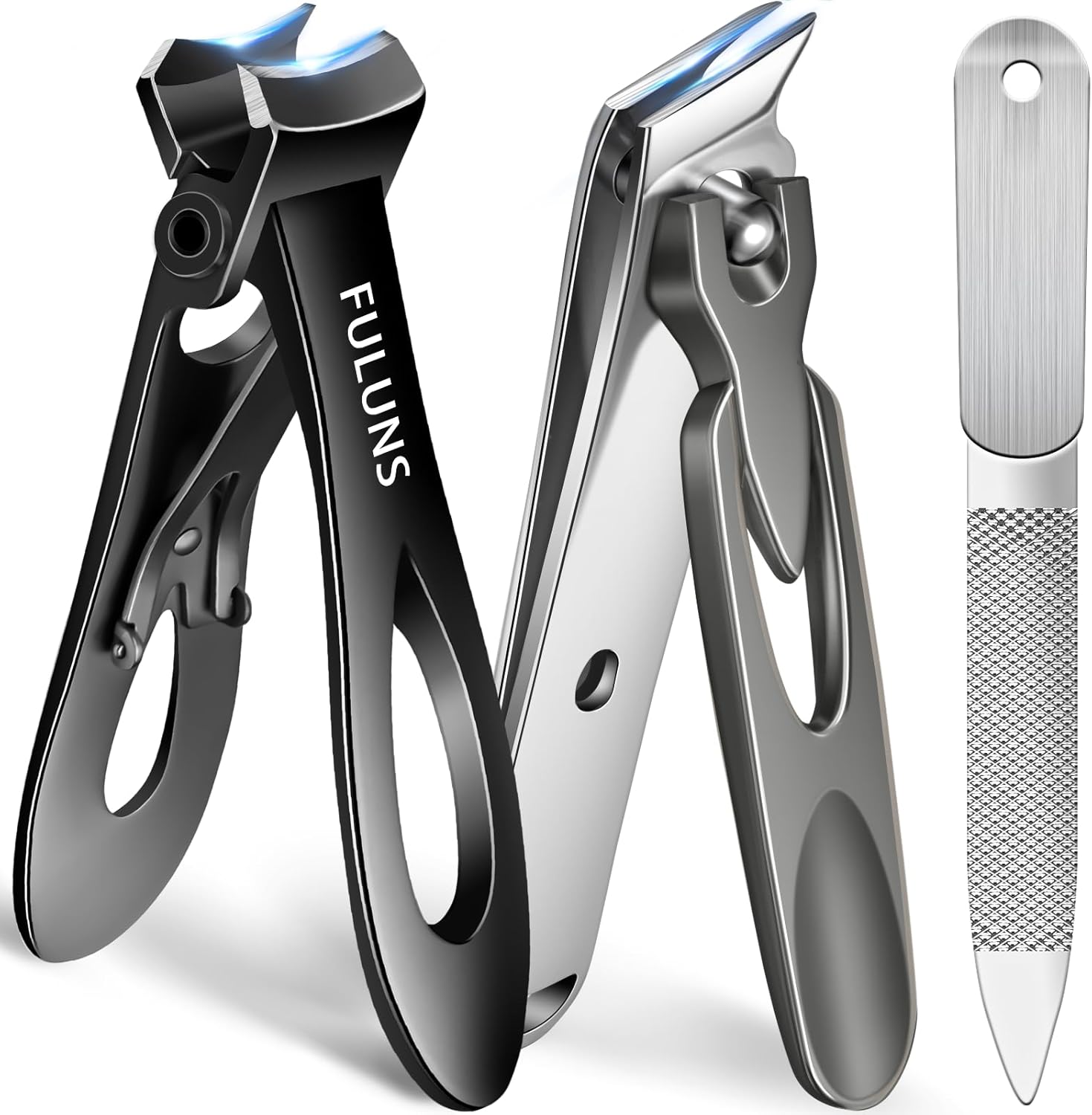 Toenail Clippers for Seniors Thick Nails, Sharp Slanted Curved Ingrown Nail Clippers for Men Heavy Duty Toe Nail Clippers with Wide Jaw Opening Finger Nail Clippers Nail Cutter for Women