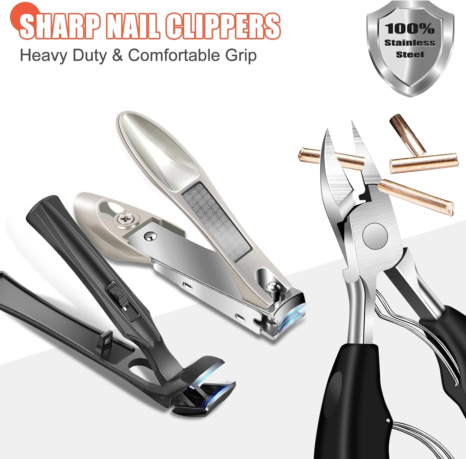 Heavy Duty Large Nail Clippers for Men, Long Handle Angled Design for Thick Toenails Seniors - Image 5