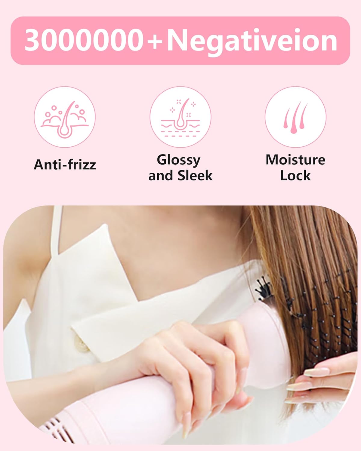 Hair Dryer Brush Blow Dryer Brush in One, 4 in 1 Hair Dryer and Styler Volumizer with Negative Ion Anti-frizz Ceramic Titanium Barrel, Hot Air Dryer Hair Straightener - Image 2